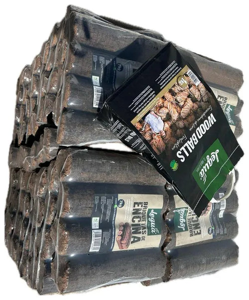 40 paquetes de briquetas de encina 7kg