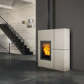 Estufa de pellet Blade2 12 Up acero blanco mate